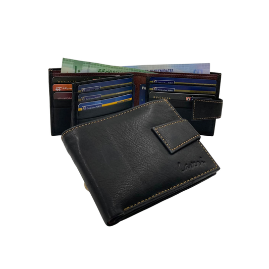 Antq, Smooth Leather Wallet With Inside Leather Lining # 1005L