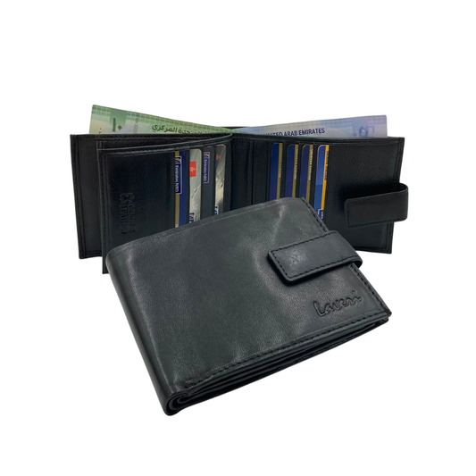 Antq, Smooth Leather Wallet With Inside Leather Lining # 1888L