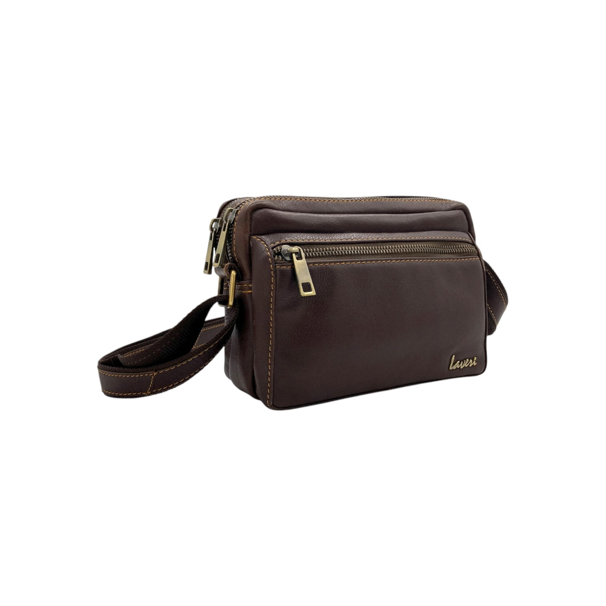 Hand Pouch, Wash Bag, Toiletry, Genuine Leather # 2040HN [STRAP]