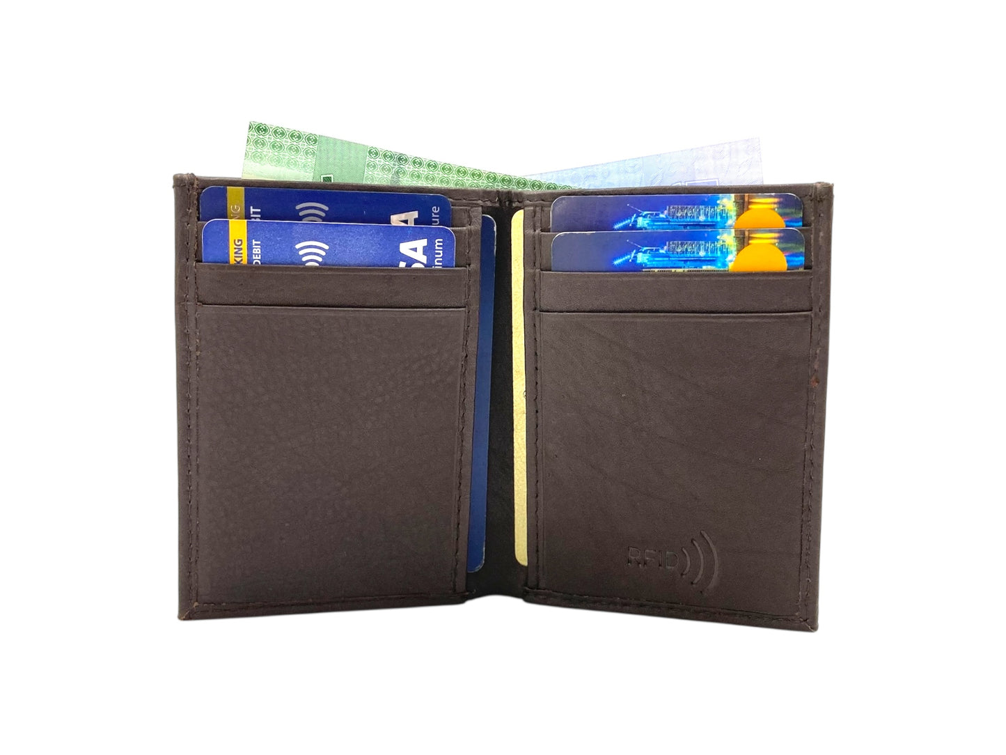 Slim Bifold Cards & Cash Wallet # RFID 1977
