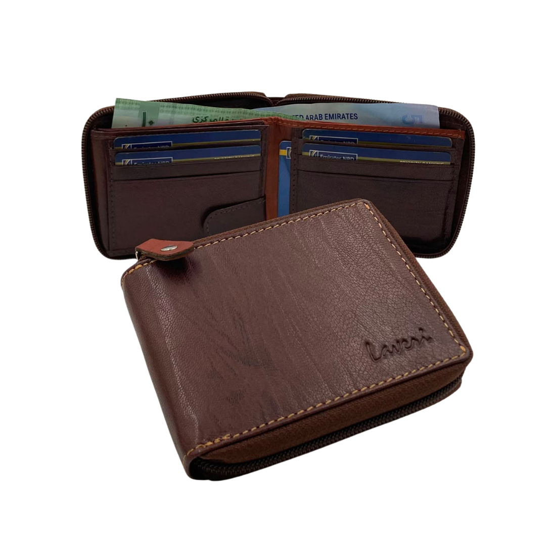 Fullzip leather mens Wallet #1426Z
