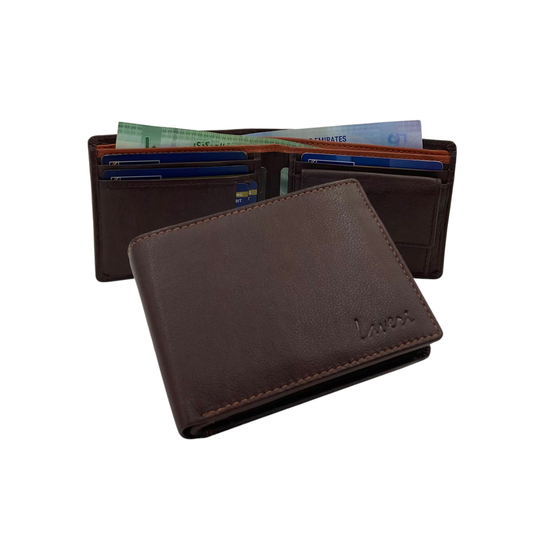 Antq, Smooth Leather Wallet Inside Leather Lining # 1250C