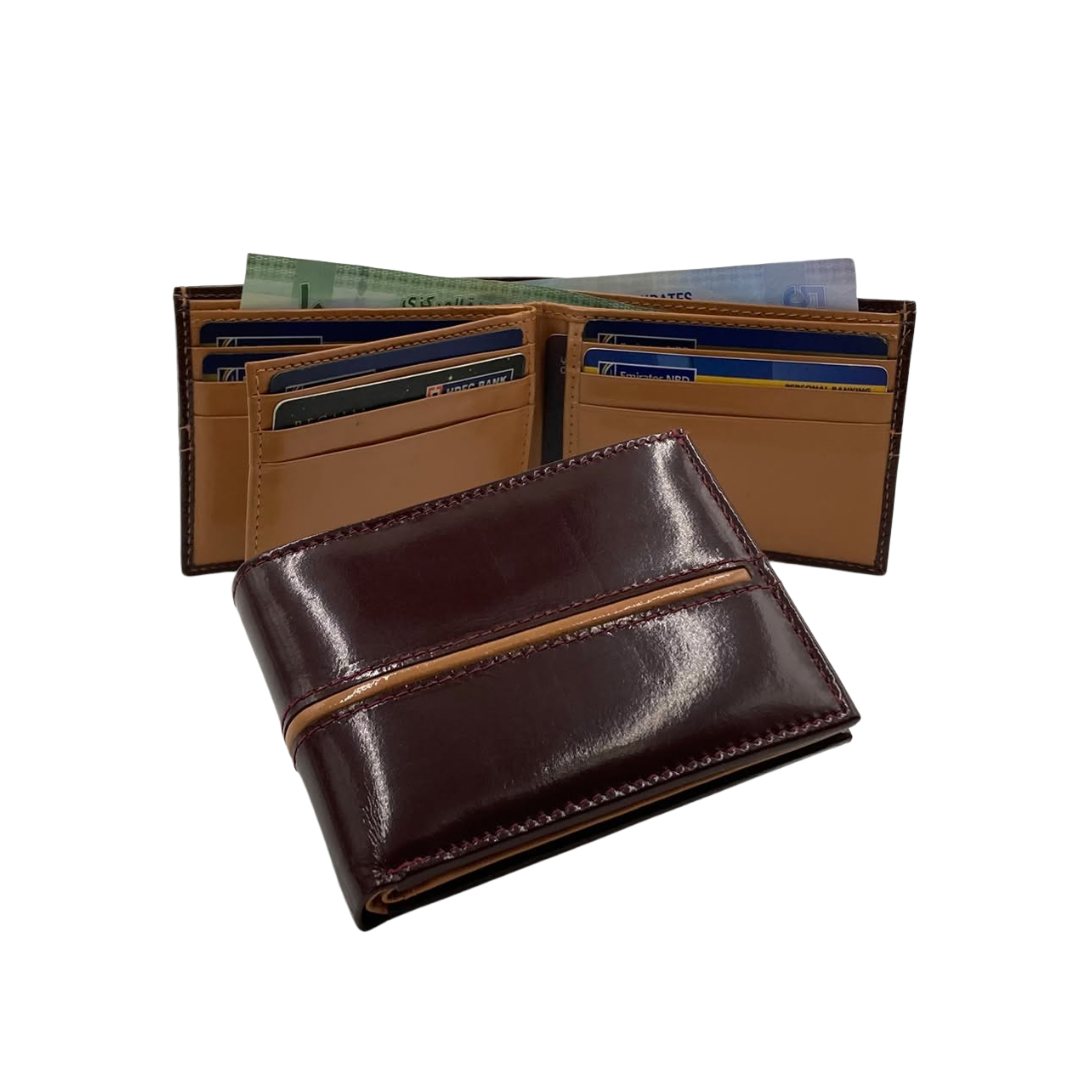 Classic Men's Waterproof Bifold Leather Wallet with Flip ID Window #1728