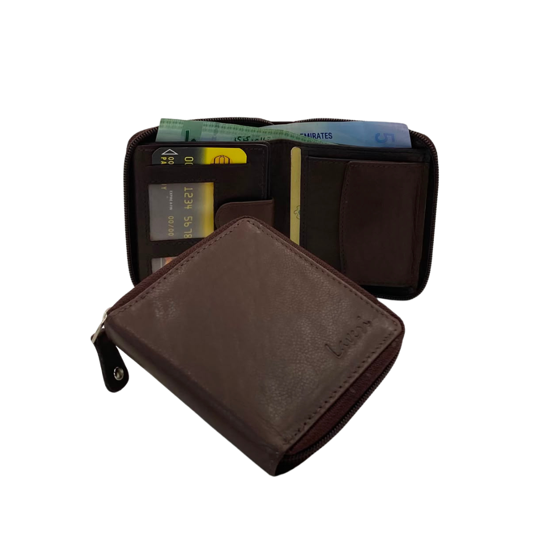 Fullzip leather mens Wallet #664CZ