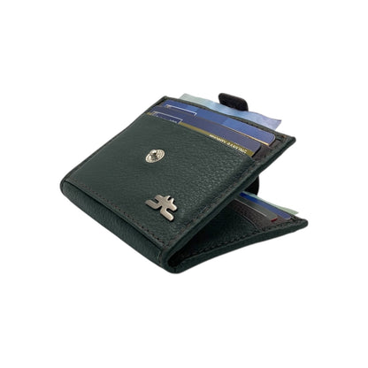 Card Case & Cash Wallet Compact Size 12 Card Space Plus Zip For Coins # 4029Z