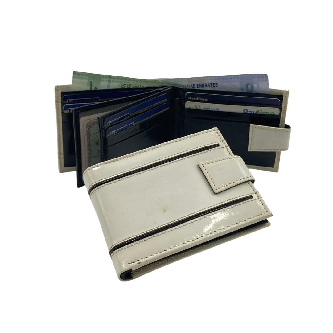 Classic Men's Waterproof Bifold Leather Wallet with Flip ID Window # 892L (D.L.)