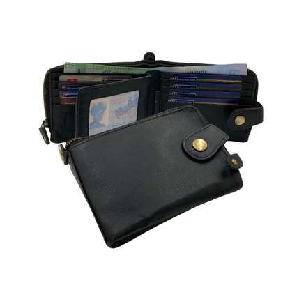 Fullzip leather mens Wallet #NEW FULLZIP