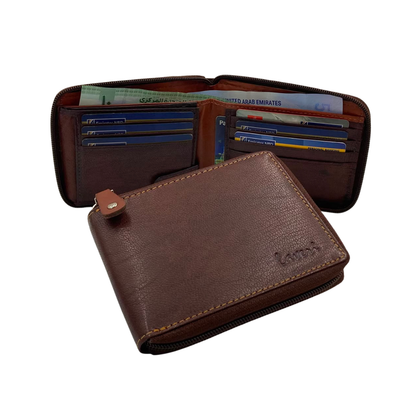 Fullzip leather mens Wallet #1013Z