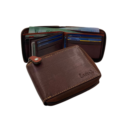 Fullzip leather mens Wallet #892Z