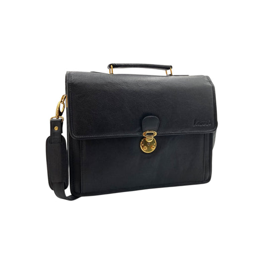 Office Laptop & Document Leather Bag With Flap Lock # 2025A