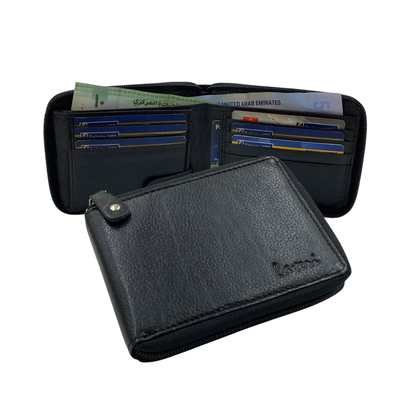Fullzip leather mens Wallet #1013Z