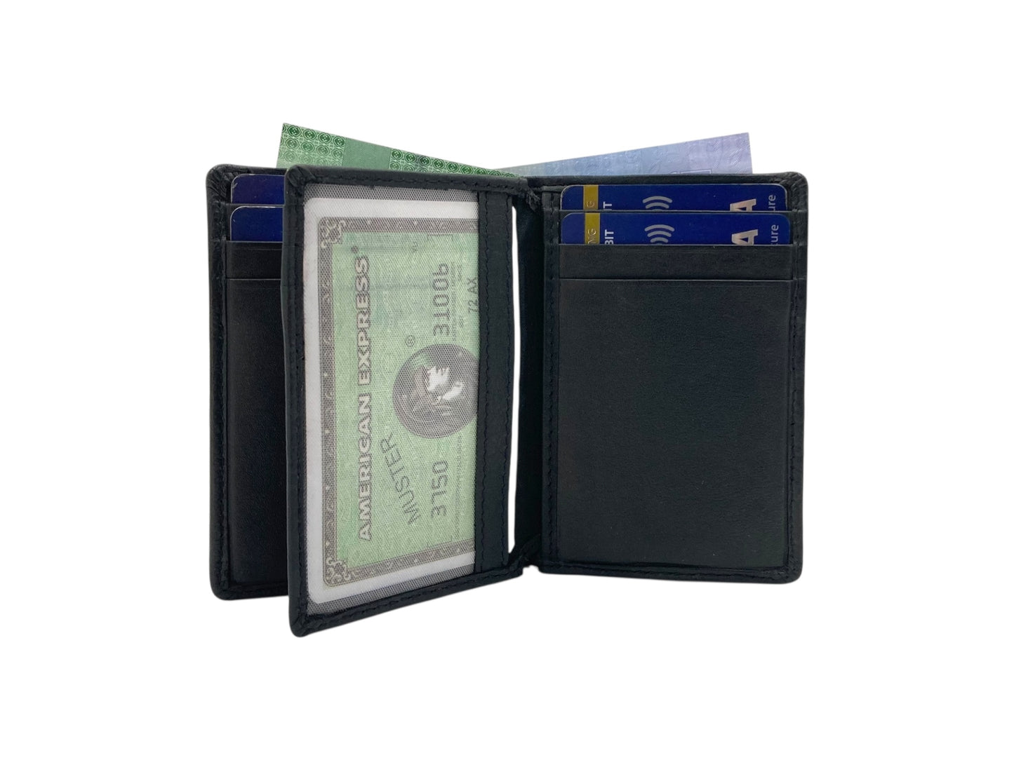 Small Bifold Cards Wallet # RFID 4018 Elastic