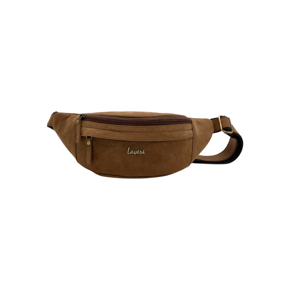 Classic Leather Belt Bag with Three Zippers – Sling Bag for Men & Women ,Belt pouch, Leather Waist Bag  # 2179