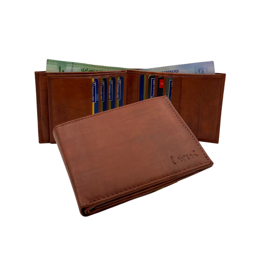 Antq, Smooth Leather Wallet With Inside Leather Lining # 1888