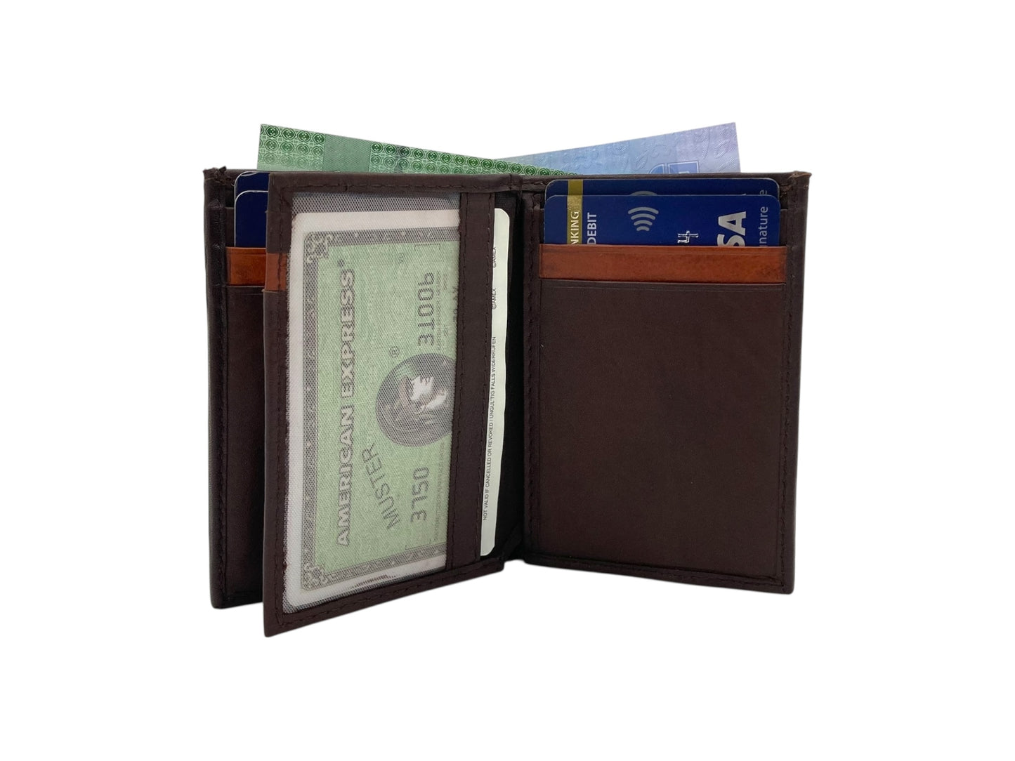 Small Bifold Cards Wallet # RFID 4018 Elastic
