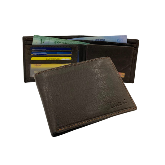 Antq, Smooth Leather Wallet With Inside Leather Lining  # 1357