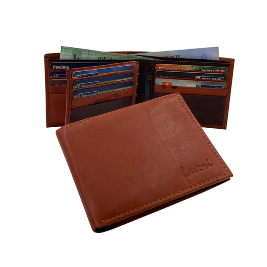 Antq, Smooth Leather Wallet With Inside Leather Lining # 1326