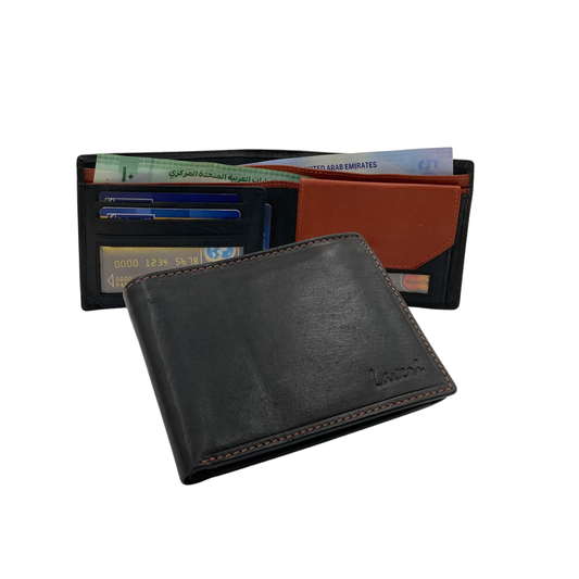 Antq, Smooth Leather Wallet With Inside Leather Lining  # 1357