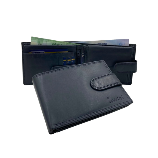 Antq, Smooth Leather Wallet With Inside Leather Lining  # 1510L
