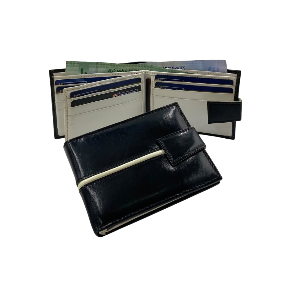 Classic Men's Waterproof Bifold Leather Wallet with Flip ID Window #1728L (C.L.)