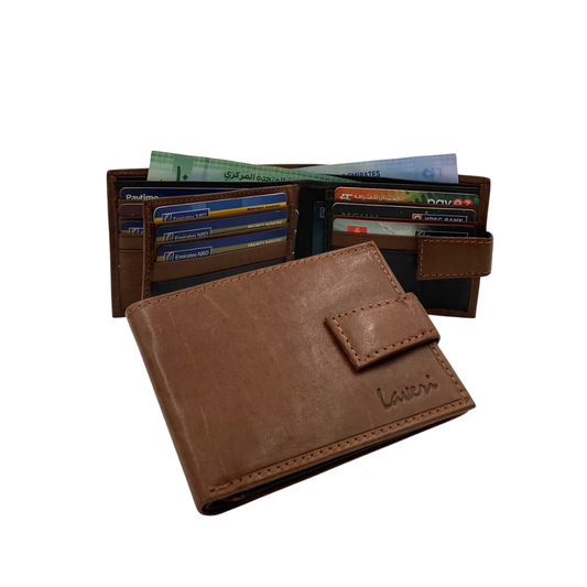 Antq, Smooth Leather Wallet With Inside Leather Lining  # 1326L