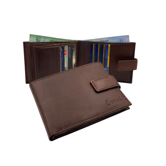 Antq, Smooth Leather Wallet With Inside Leather Lining # 1888L
