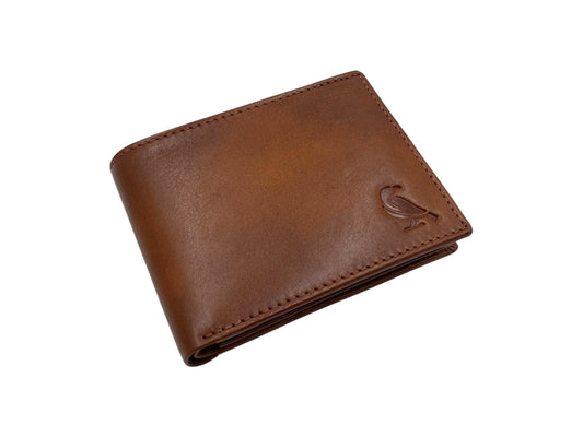 VacaPelle 10-12 Card & Coins Billfold Genuine Leather Wallet # 1001C