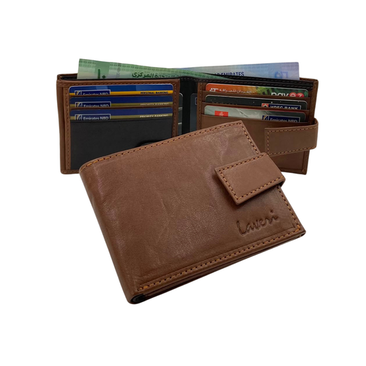 Antq, Smooth Leather Wallet Inside Leather Lining # 1426L