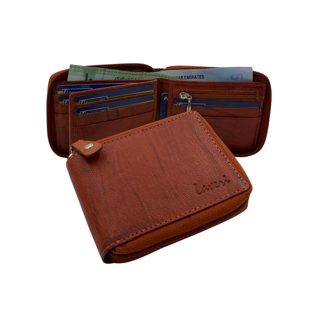 Fullzip leather mens Wallet #1398Z
