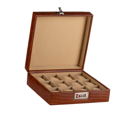 12 Slot Genuine Leather Premium Watch Box