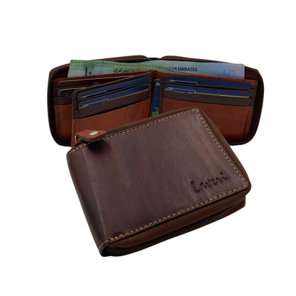 Fullzip leather mens Wallet #1074Z