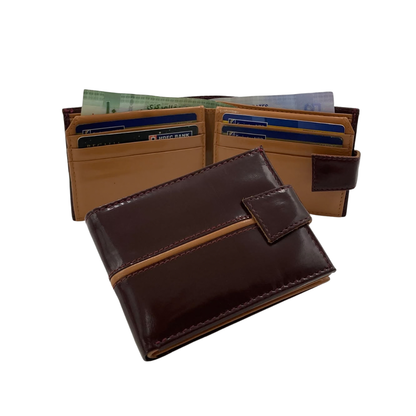 Classic Men's Waterproof Bifold Leather Wallet with Flip ID Window #1729 L (C.L.)