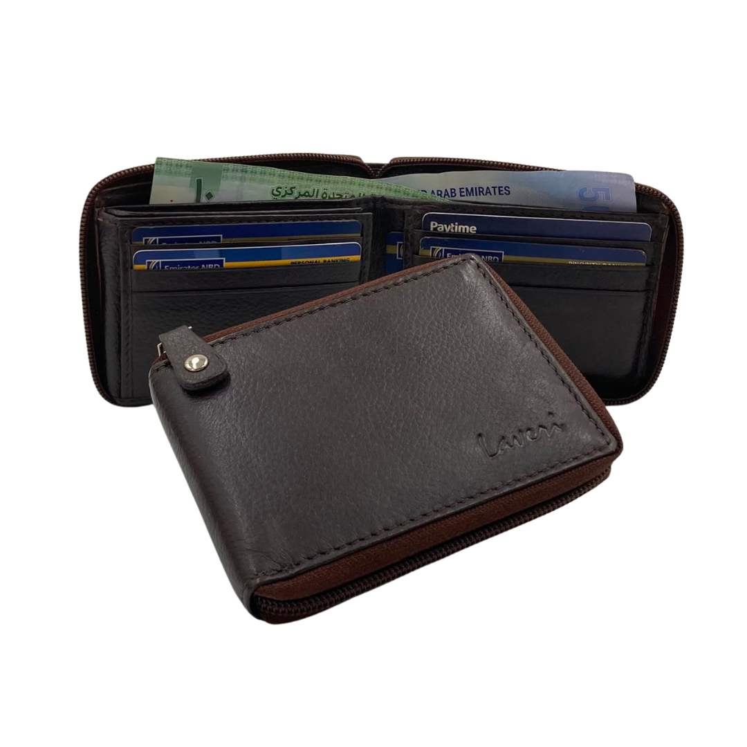 Fullzip leather mens Wallet #1426Z