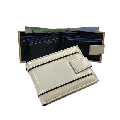 Classic Men's Waterproof Bifold Leather Wallet with Flip ID Window #1728L (D.L.)
