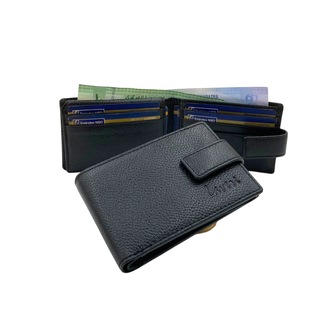 Pebble Texture 8 Card Billfold Wallet # 1020BL