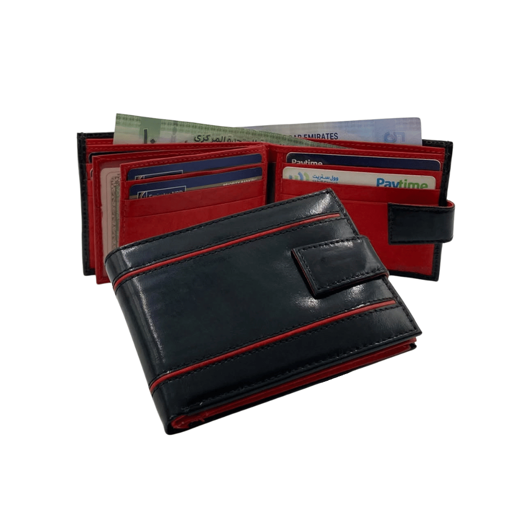 Classic Men's Waterproof Bifold Leather Wallet with Flip ID Window # 892L (D.L.)