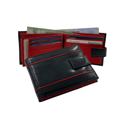 Classic Men's Waterproof Bifold Leather Wallet with Flip ID Window # 892L (D.L.)