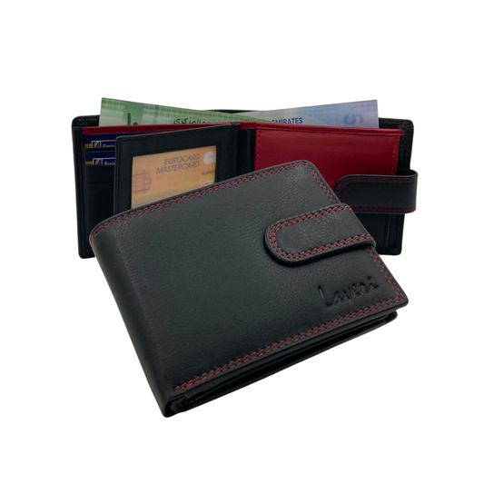 Antq, Smooth Leather Wallet With Inside Leather Lining # 1350BL