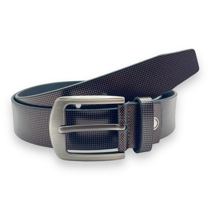 Mens Leather Belt 40mm Golf Metalic