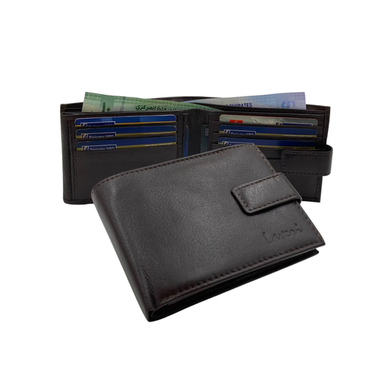 Antq, Smooth Leather Wallet Inside Leather Lining # 1013L