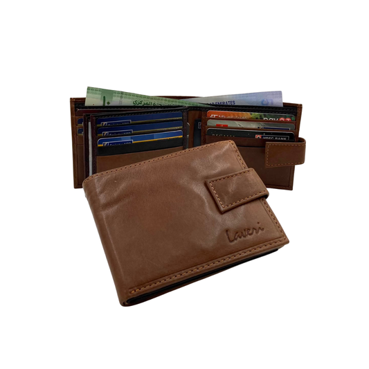 Antq, Smooth Leather Wallet Inside Leather Lining  # 983AL