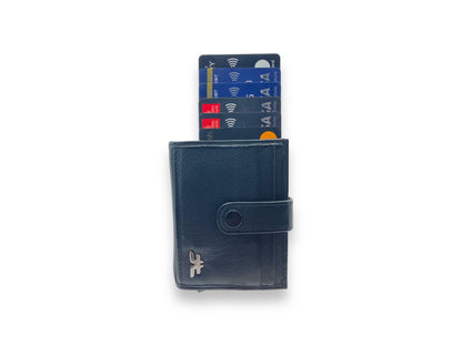 Smart Pop-Up Metallic Card Holder Bi-Fold Wallet in Leather # 4029C.Box