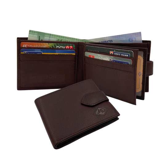 Antq, Smooth Napa Leather Wallet With Inside Full Leather Lining# JD 2007