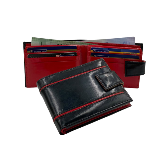 Classic Men's Waterproof Bifold Leather Wallet with Flip ID Window #1729 L (D.L.)
