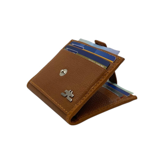 Card Case & Cash Wallet Compact Size 12 Card Space Plus Zip For Coins # 4029Z