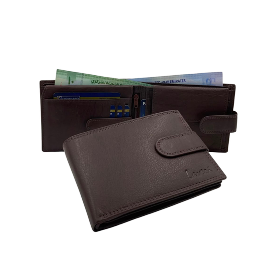 Antq, Smooth Leather Wallet With Inside Leather Lining  # 1510L