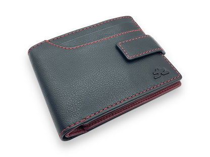 VIP - RFID Maximum Card & Coin, Men's Bifold Wallet With Elastic Loop Lock, Inside Zip # 1244 EL.Loop