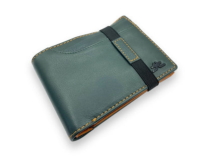 VIP - RFID Multiple Card & Coin, Men's Bifold Wallet With Elastic Lock, Inside Zip # 1244 Elastic