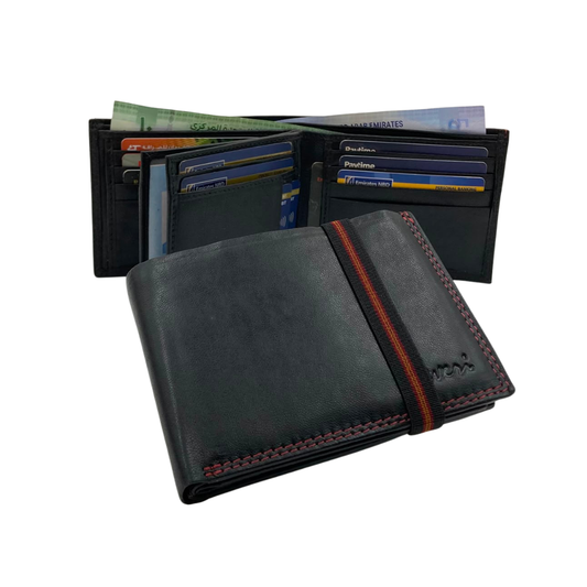 Antq, Smooth Leather Wallet With Inside Leather Lining # 1406 EL