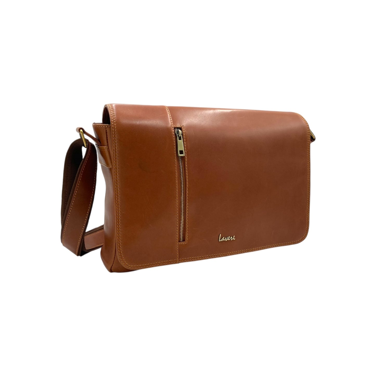 Italian Leather Messenger Bag # 2491